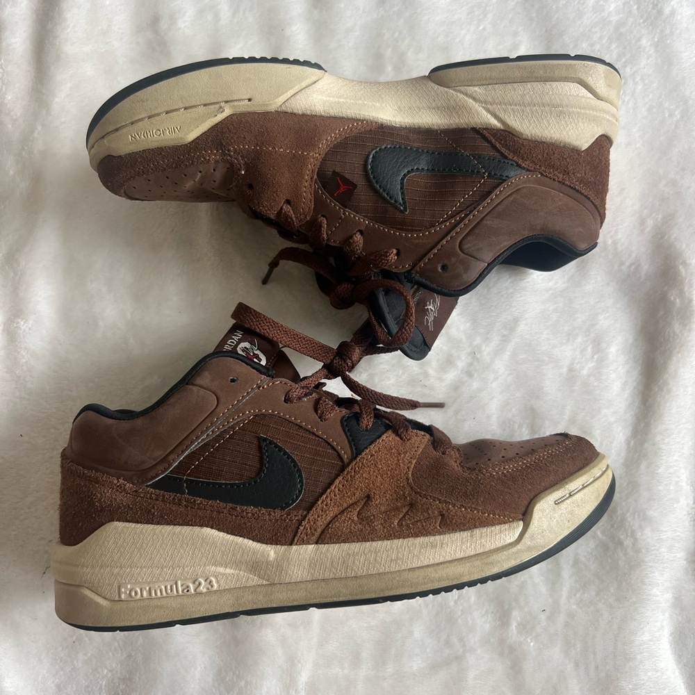 Jordan Brown and Black Athletic Shoes